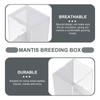 KALLORY Durable White Acrylic Feeding Box with Air Circulation for Small Praying Mantises view 3