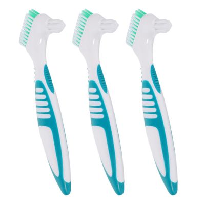 Mikikit Turtle Shell Brushes with Non-Slip Handle - 3 Pack