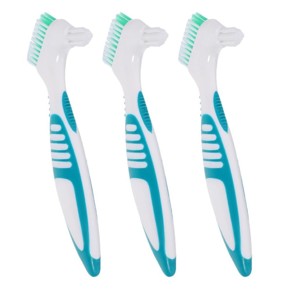 Mikikit Turtle Shell Brushes with Non-Slip Handle - 3 Pack