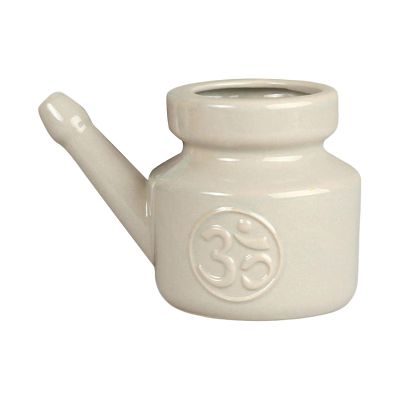 YWMJZEU Ceramic Leakproof Nasal Rinse Pot, Gray
