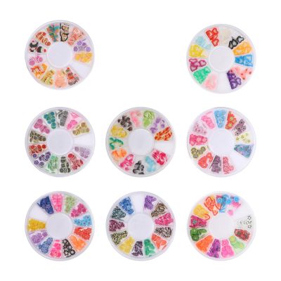 GALPADA 8 Boxes Decorative Polymer Clay Fruit Nail Art Slices for DIY Nail Art