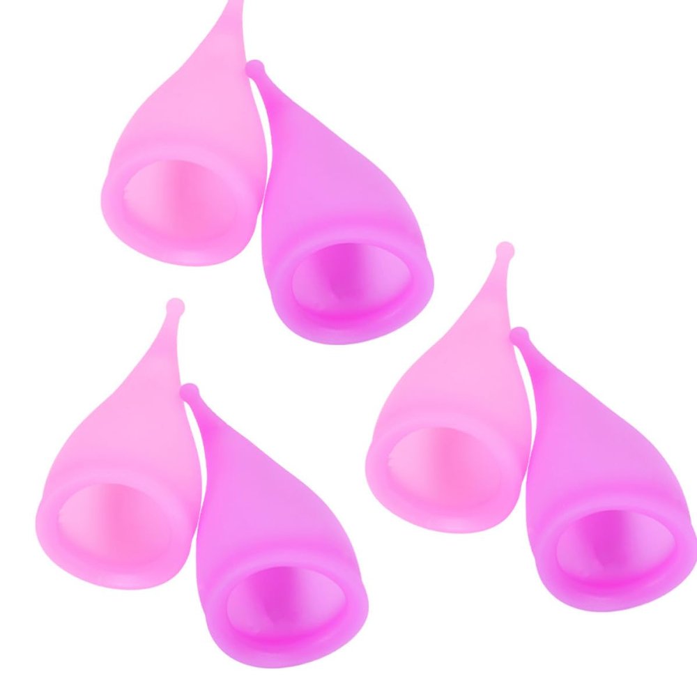 Abaodam Silicone Menstrual Cups, 6-Pack, 30 mL, Leak-Resistant