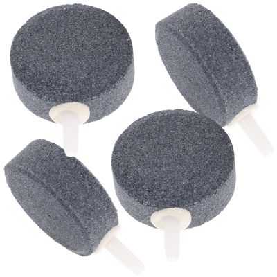 ibasenice 4-Piece Round Sand Air Stones for Aquariums, Washable Bubble Stones for Effective Oxygen Diffusion