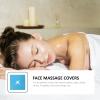 Disposable Facial Massage Pads with X-Shaped Hole, Blue, 100 Count view 4