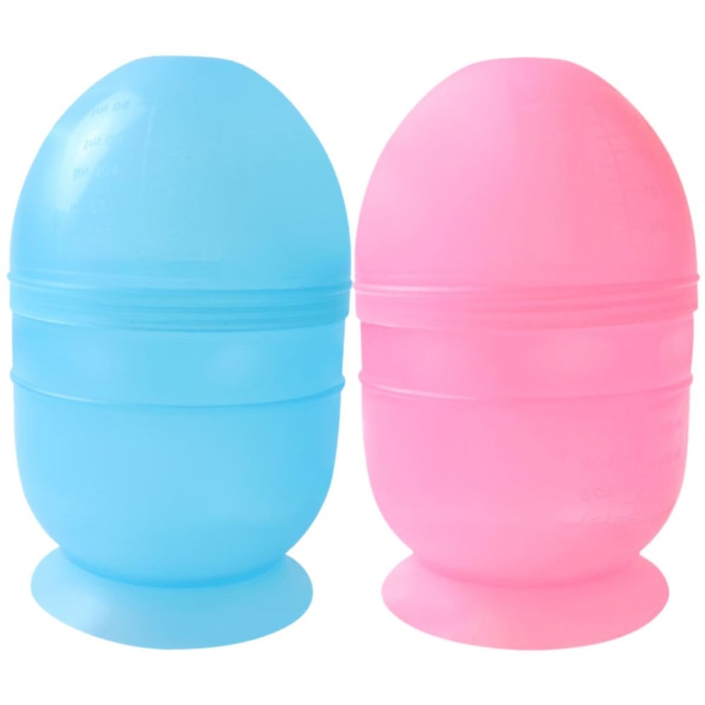 GANAZONO Reusable Hair Dye Mixing Cups with Measuring Scale, 2-Pack, Blue and Pink