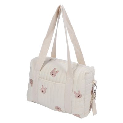 Durable Cotton Stroller Storage Bag with Zipper Pocket (Rabbit)