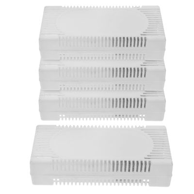 White Activated Carbon Refrigerator Odor Neutralizers, 4-Pack