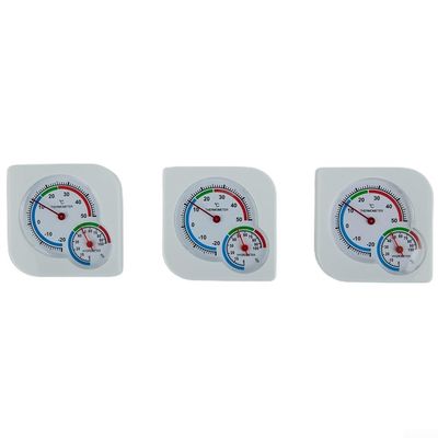 3-Piece Analog Thermometer and Hygrometer Set