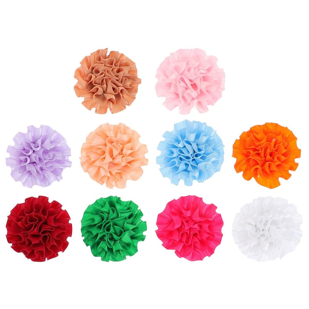 Veemoon 10-Piece Pet Decoration Polyester Dog Collar with Flowers