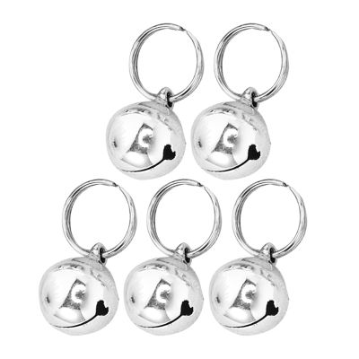 Totority 5 Pack Silver Cat and Dog Bells
