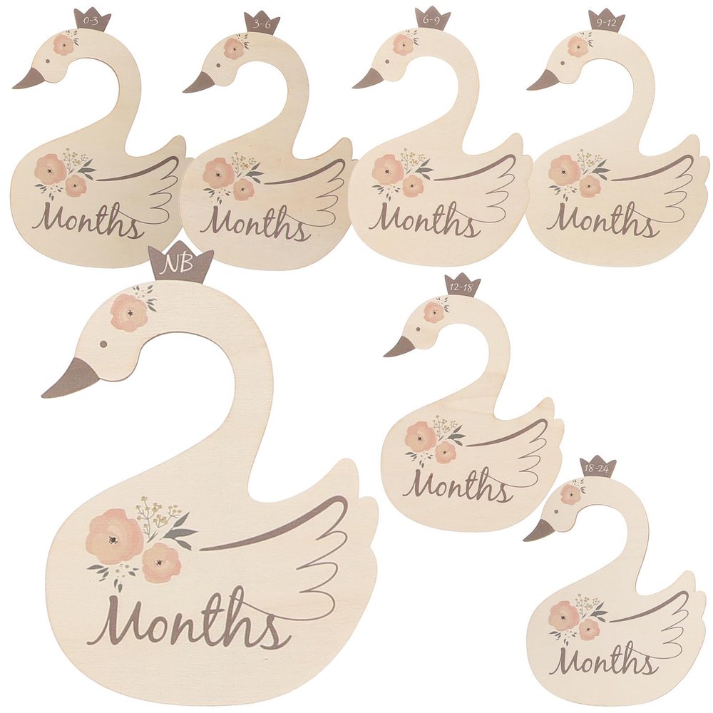 Swan-Shaped Wooden Closet Dividers for Baby Clothes