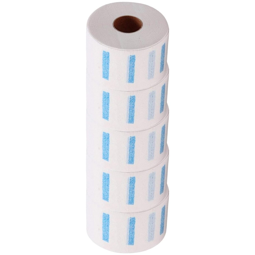 Disposable White Paper Neck Strips for Hairdressers, 5 Rolls