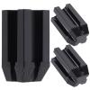Abaodam Eyebrow Pencil Sharpeners, Black, 3-Piece Plastic Set with Four-Sided Tip view 1