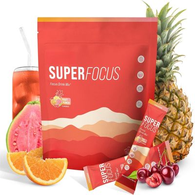 Superfocus Fruit Drink Mix for Concentration and Mental Clarity