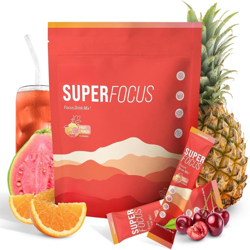 Superfocus Fruit Drink Mix for Concentration and Mental Clarity