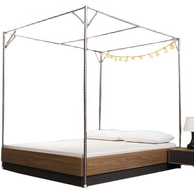 King-Size Canopy Bed with 4 Corner Posts