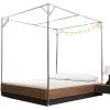 King-Size Canopy Bed with 4 Corner Posts view 1