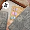 Stainless Steel Nail Art Stamping Plate with Grid, Stripe, and Houndstooth Patterns view 2