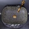 Freestanding Ceramic Bathroom Pedestal Sink with Faucet and Drain Assembly view 4