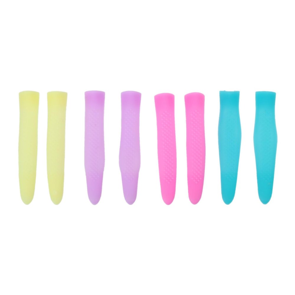 Healifty 4 Pairs Silicone Handle Covers for Cuticle Nippers, Random Color