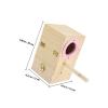 Abaodam Wooden Nest Box for Budgies and Parrots, Round Bird Nest, Khaki, Random Color view 2
