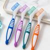 Tofficu Double-Headed Denture Cleaning Brushes, 4 Pieces, with Firm Multi-Layer Bristles and Ergonomic Handles view 4