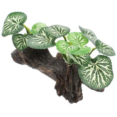 Resin Plant Ornament for Reptile Terrariums and Aquariums