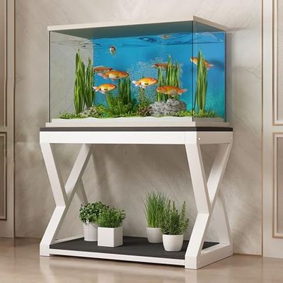 Sturdy Metal Aquarium Stand, 2-Tier Storage Rack