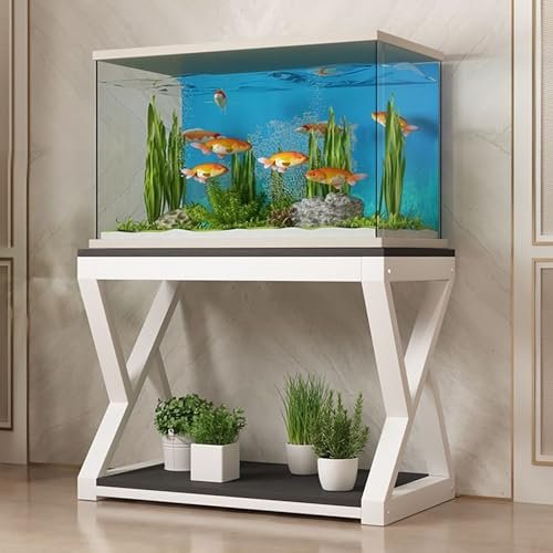 Sturdy Metal Aquarium Stand, 2-Tier Storage Rack