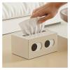 Blue Tissue Box with Eye Design, 1-Piece view 2