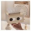 Blue Tissue Box with Eye Design, 1-Piece view 3