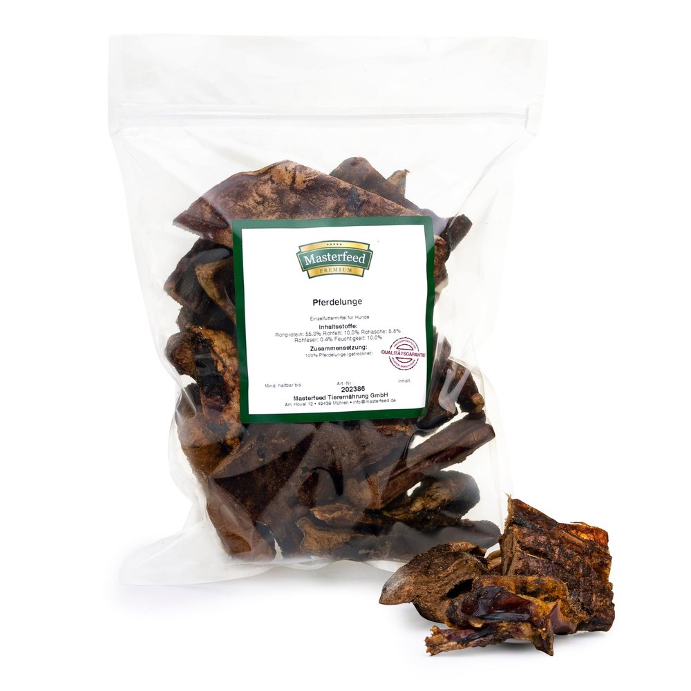 Masterfeed Dried Horse Lung, 100% Natural Dog Chew (10 cm, 200 g)
