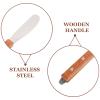 2-Piece Stainless Steel Wax Applicators with Wooden Handles for Hair Removal view 3