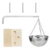 Sauna Essential Oil Holder with Stainless Steel Cup and Wooden Mount view 4