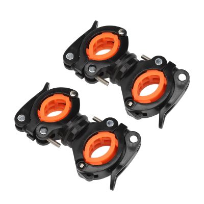Yunseity Universal Cane Holder for Wheelchairs and Walkers, 360° Rotating, Black/Orange