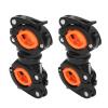 Yunseity Universal Cane Holder for Wheelchairs and Walkers, 360° Rotating, Black/Orange view 2