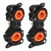 Yunseity Universal Cane Holder for Wheelchairs and Walkers, 360° Rotating, Black/Orange view 4
