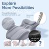 ICTWTWLLY 27° Couple Pillow for Intimacy & Comfort, Black view 4