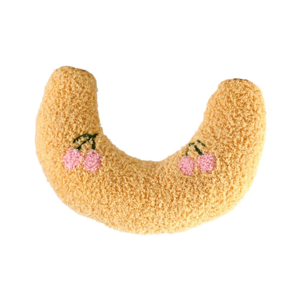 BESTYASH U-Shaped Polyester Pet Sleep Cushion with Neck Support, Yellow