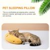 BESTYASH U-Shaped Polyester Pet Sleep Cushion with Neck Support, Yellow view 3