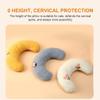 BESTYASH U-Shaped Polyester Pet Sleep Cushion with Neck Support, Yellow view 4