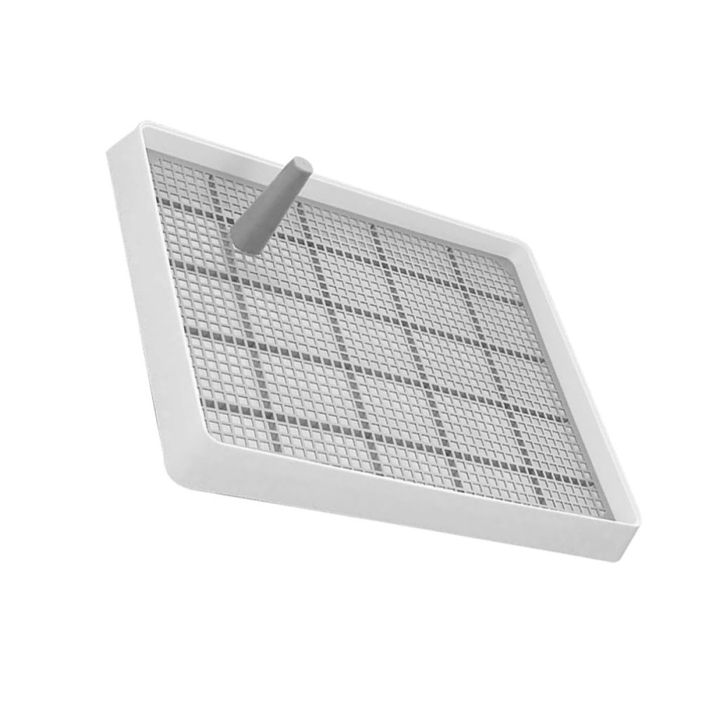 LALAFINA White Plastic Dog Training Tray with Rounded Edges and Splash Guard for Puppies and Dogs