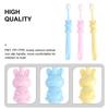 Mobestech Kids' Toothbrushes, Bunny Design, 3-Pack view 3