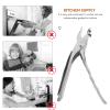 EXHUMKY Stainless Steel Anti-Scalding Clips, 2-Pack for Bowls and Plates view 3