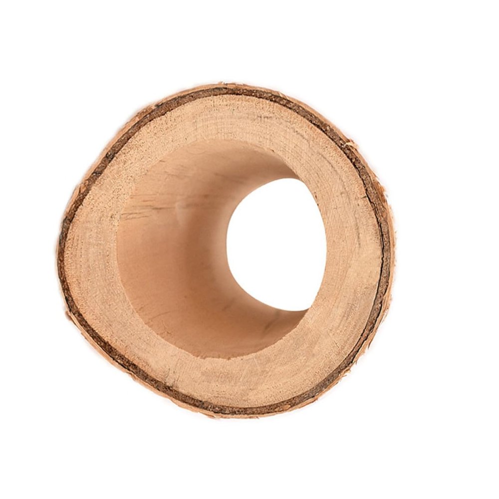WATIIFUFU Natural Wood Hamster Tunnel with Side Entrance