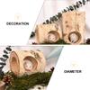 WATIIFUFU Natural Wood Hamster Tunnel with Side Entrance view 3