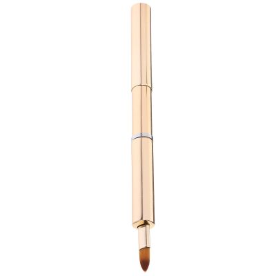 Gold-Tone Aluminum Telescopic Lip Brush Applicator