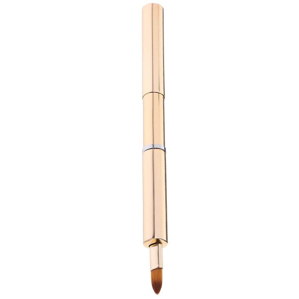 Gold-Tone Aluminum Telescopic Lip Brush Applicator