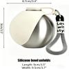 Dog Water Bottle for Travel, 285 mL Stainless Steel Bottle with Foldable Silicone Bowl view 2