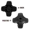 4-Prong Rubber Cane Tips for Walking Sticks, Black view 3